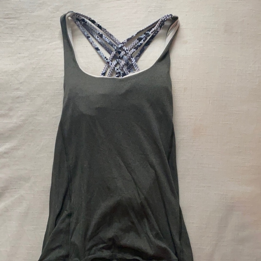 Lululemon workout top. Open back. Size 2.